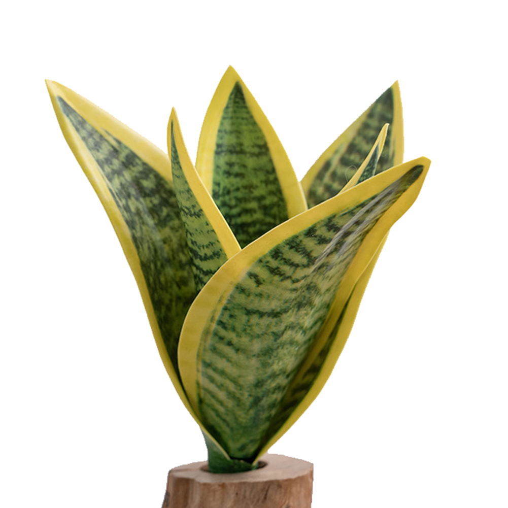 Home Of The Year Bathroom - Artificial PVC Snake Plant Realistic Green