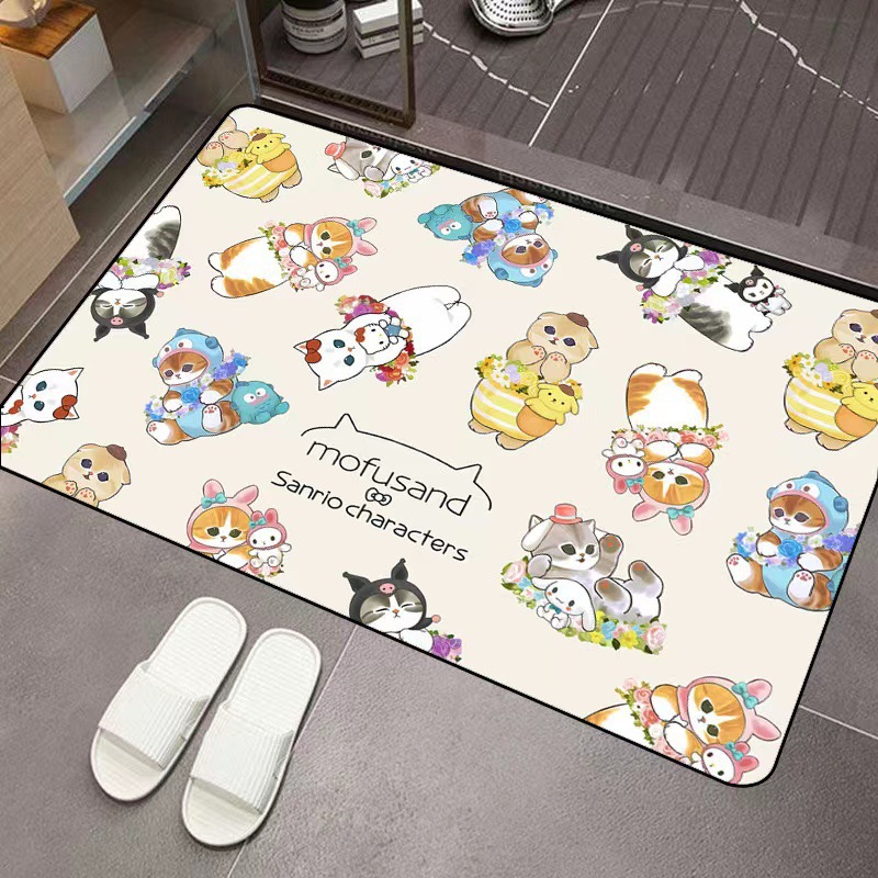 Home Bathroom Door - Mofusand Cartoon Diatom Mud Absorbent Floor