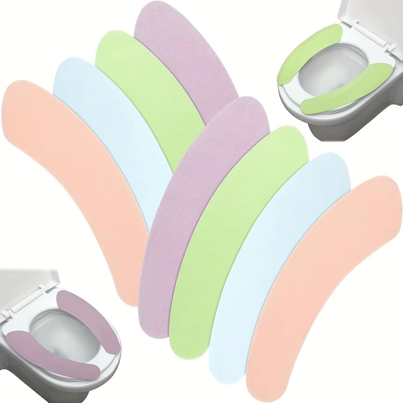 Home Bathroom Gadgets - 1/5/10Pairs Colorful Toilet Seat Cushion Soft