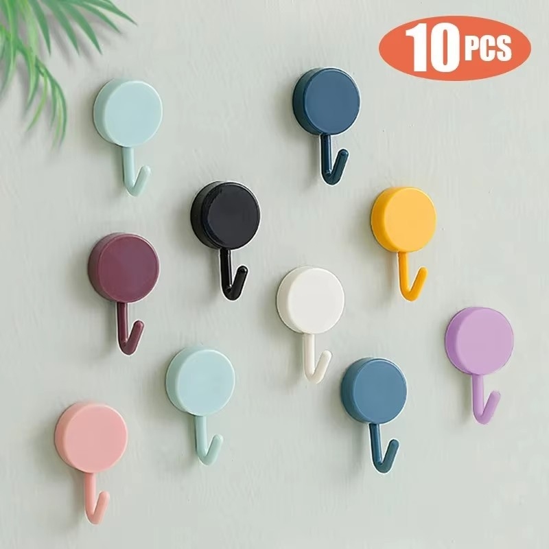Home Bathroom Door - 5-15pcs Self Adhesive Hook Strong Without