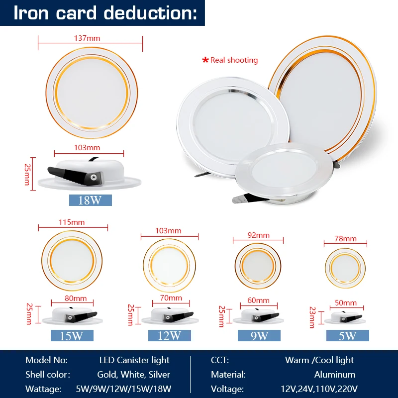 10pcs/lot Led Downlight  AC 22 - Home Of The Year Bathroom 评论和价格