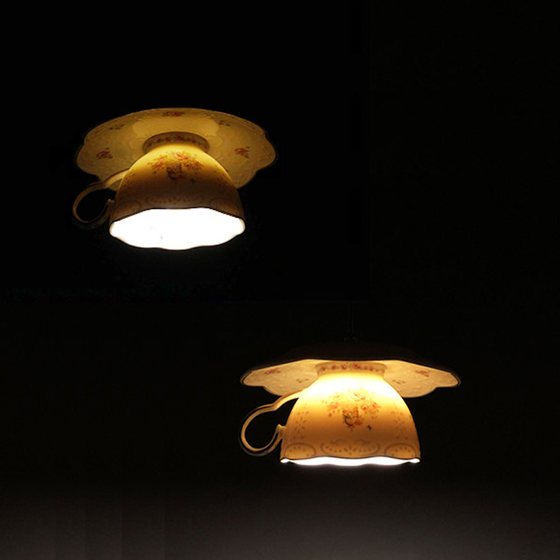 Flower Coffee Cup Pendant Ligh - Home Of The Year Bathroom 评论和价格