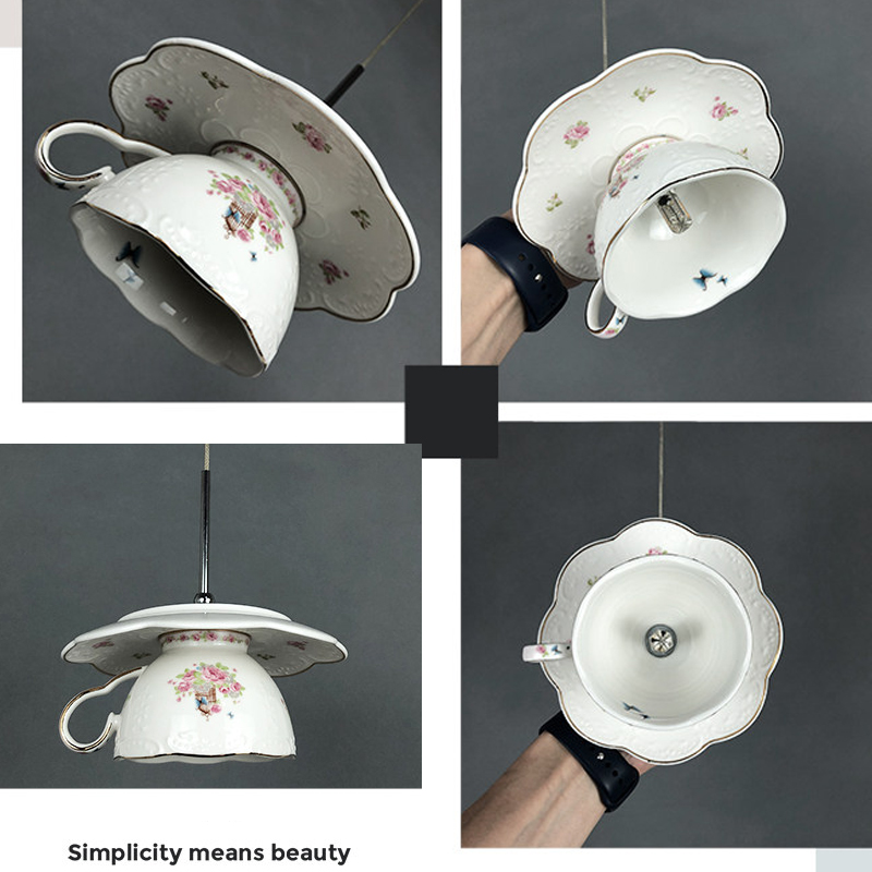 Flower Coffee Cup Pendant Ligh - Home Of The Year Bathroom 评论和价格