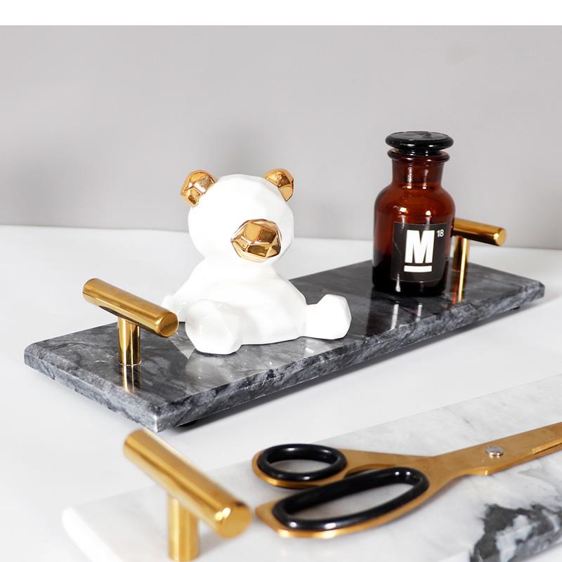 Nordic Natural Marble Tray Dec - Home Center Bathroom Accessories 评论和价格