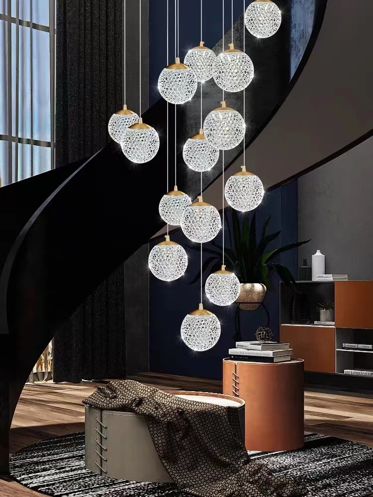 LED Staircase Long Chandelier  - Home Of The Year Bathroom 评论和价格