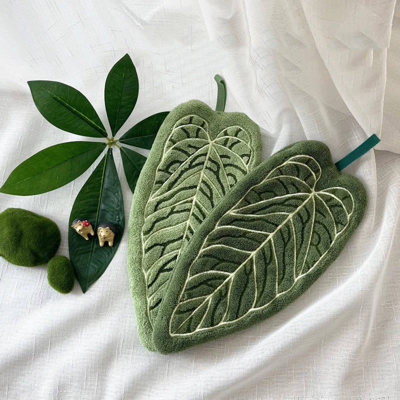 1PC Hot Plant Hand Towel Clean - Home Bathroom Gadgets 评论和价格
