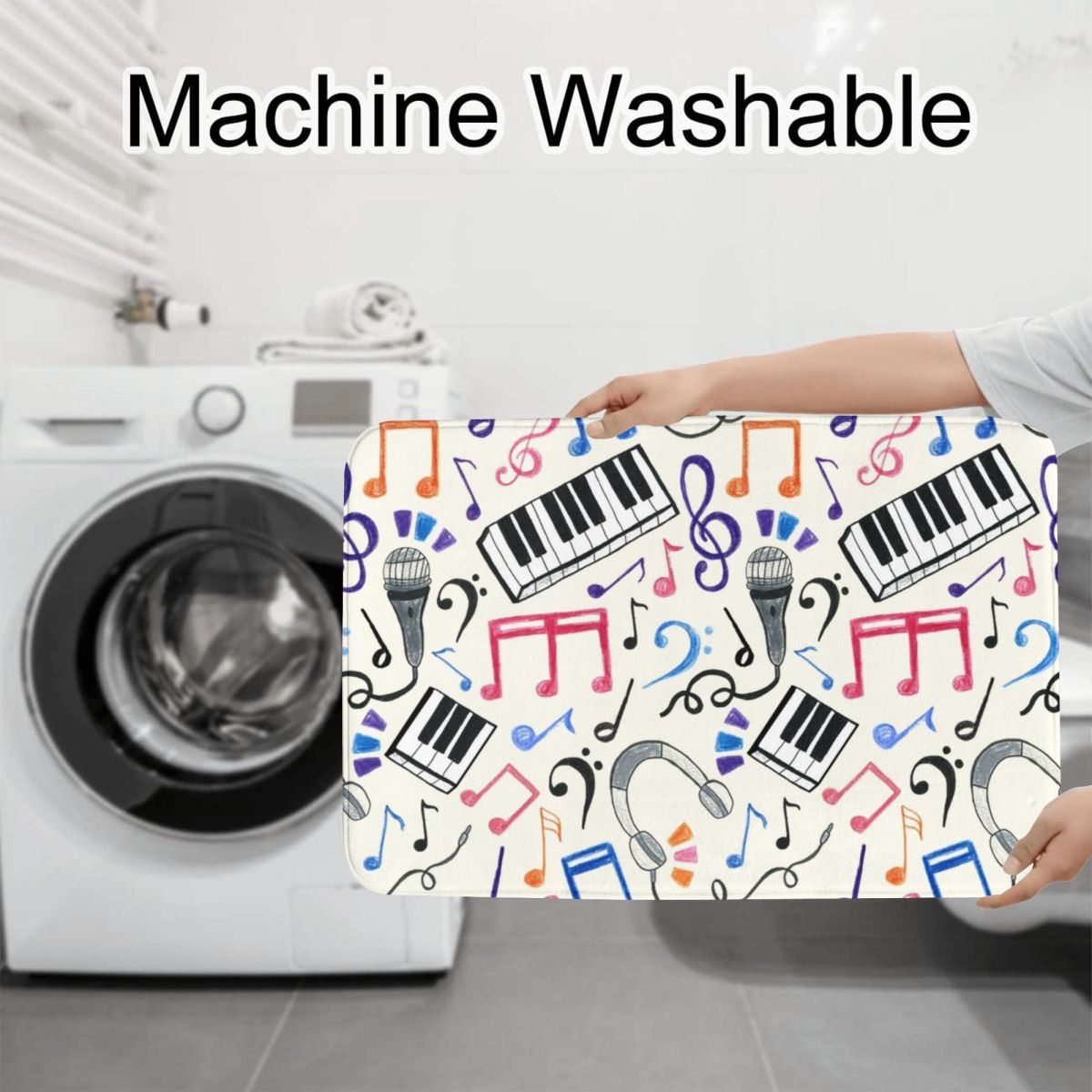 Good Beats - Music Notes & Sym - Home Goods Bathroom Sets 评论和价格