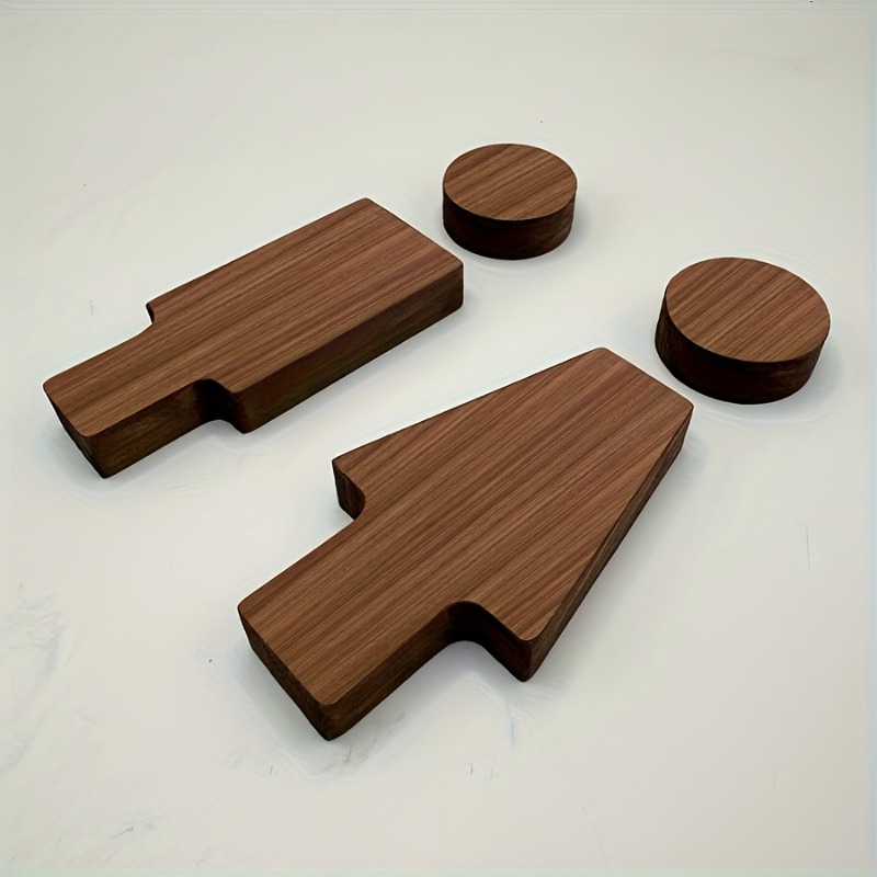 2PCS Wooden Bathroom Sign for  - Home Bathroom Door 评论和价格