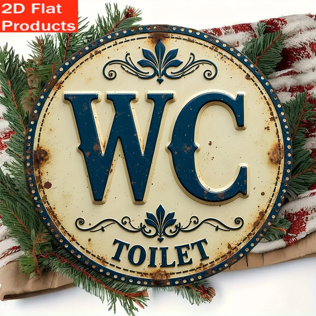 Retro wooden bathroom sign, su - Home Of The Year Bathroom 评论和价格