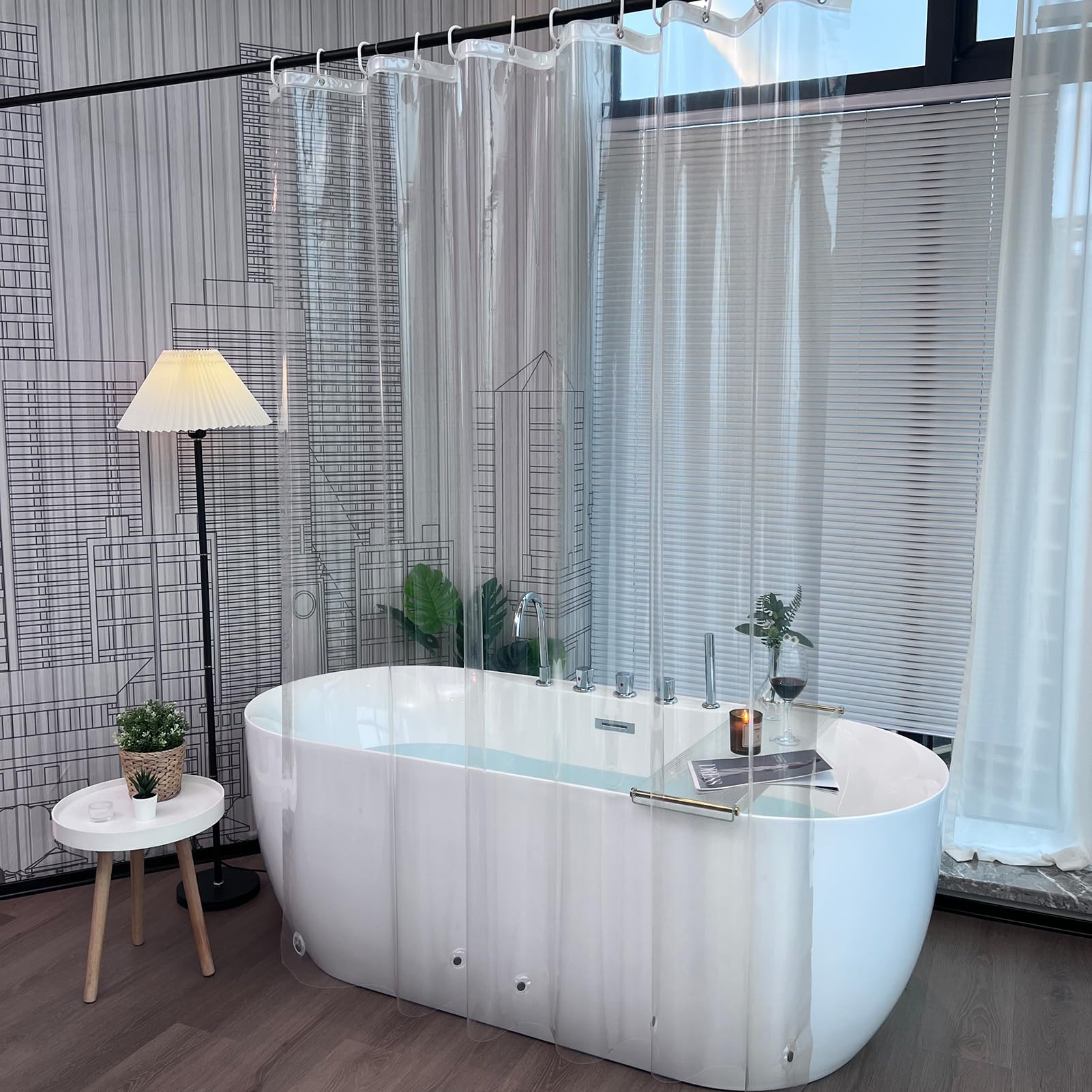 Clear Plastic Shower Curtains  - Shower Curtain Liner 评论和价格