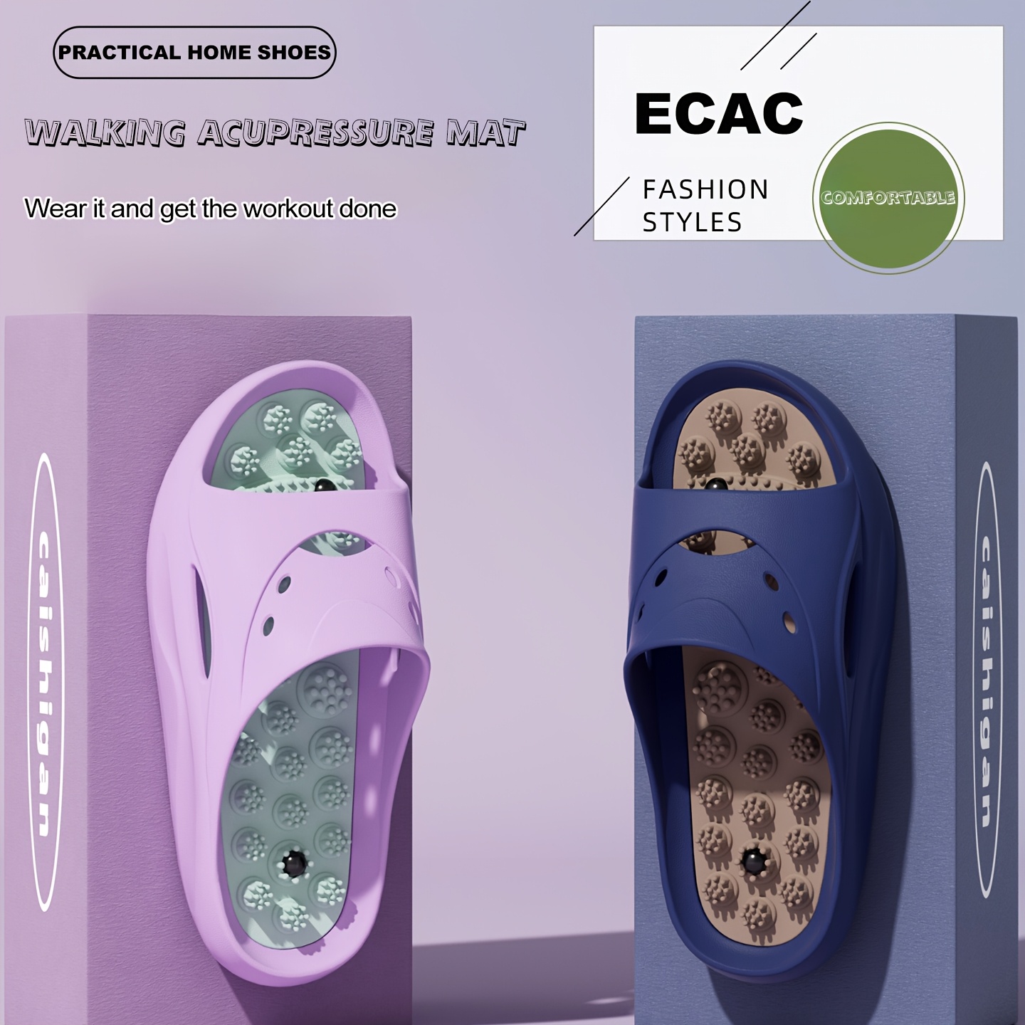 Women Men EVA Massage Slippers - Home Bath 评论和价格