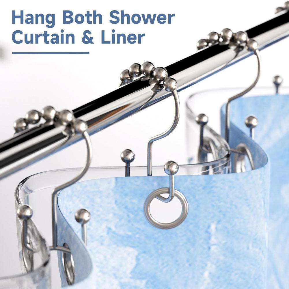 12PC Gold Metal Shower Curtain - Shower Curtain Liner 评论和价格