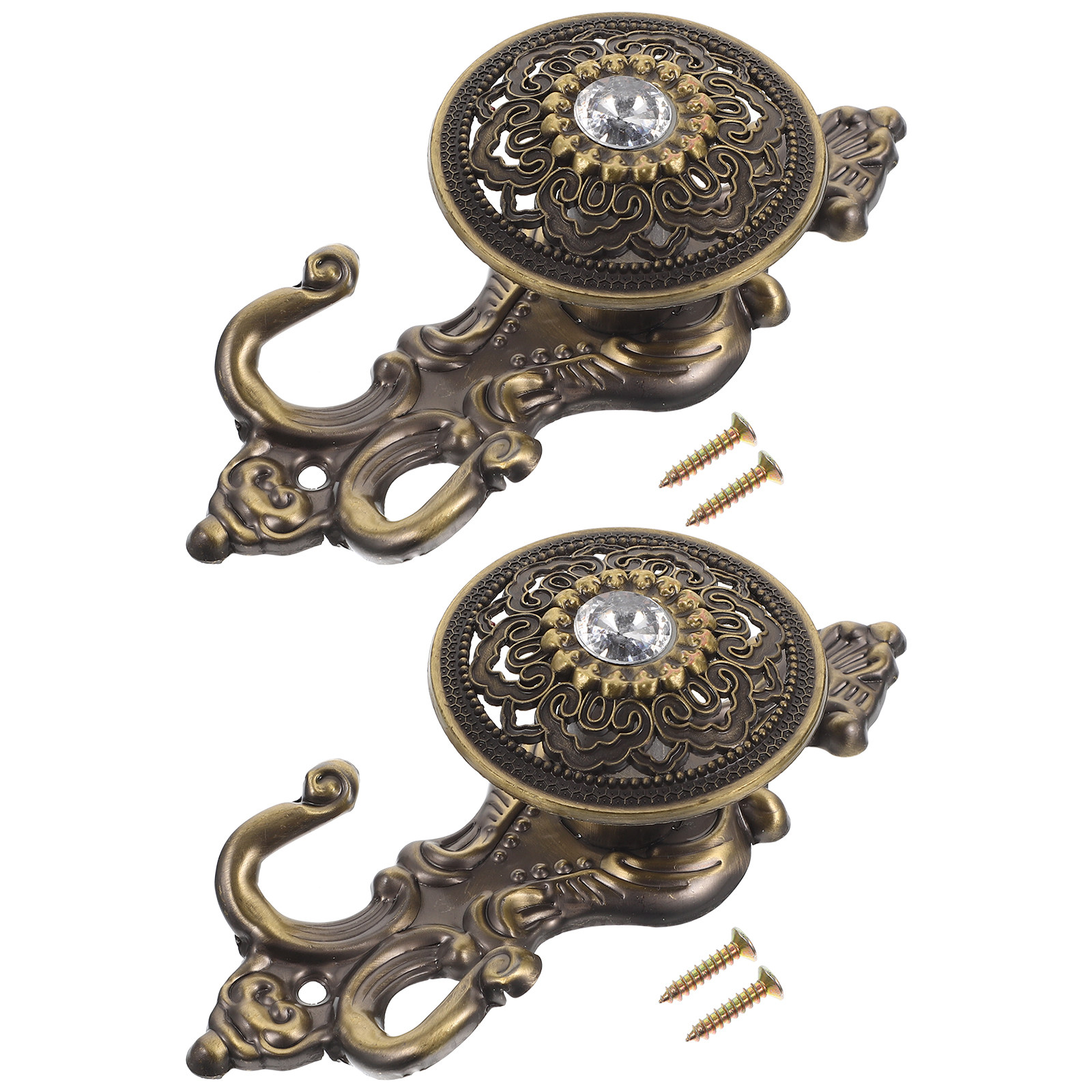 2Pcs Elegant Retro Rhinestone  - Home Bathroom Door 评论和价格
