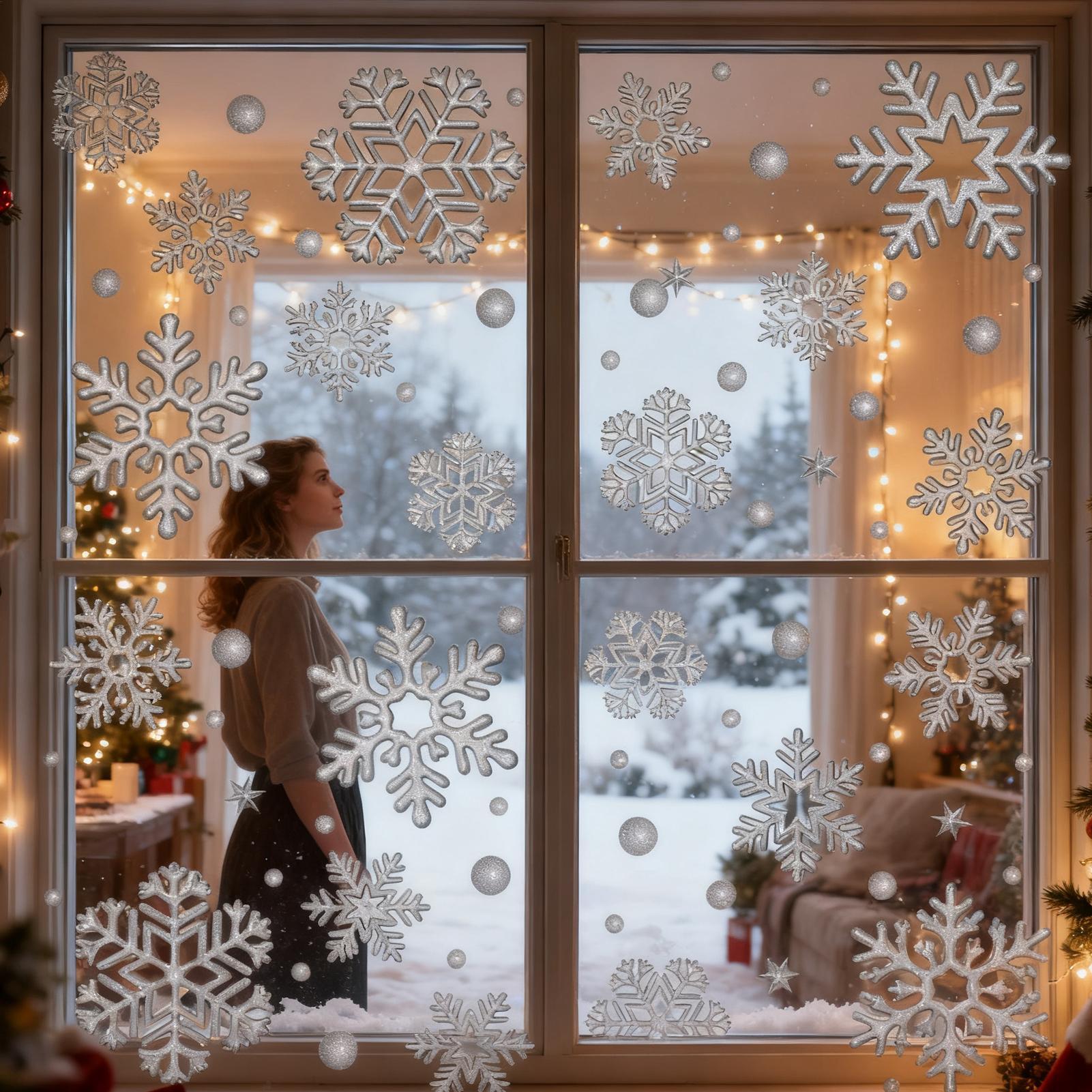 Holiday Window Clings Static R - Home Bathroom Door 评论和价格