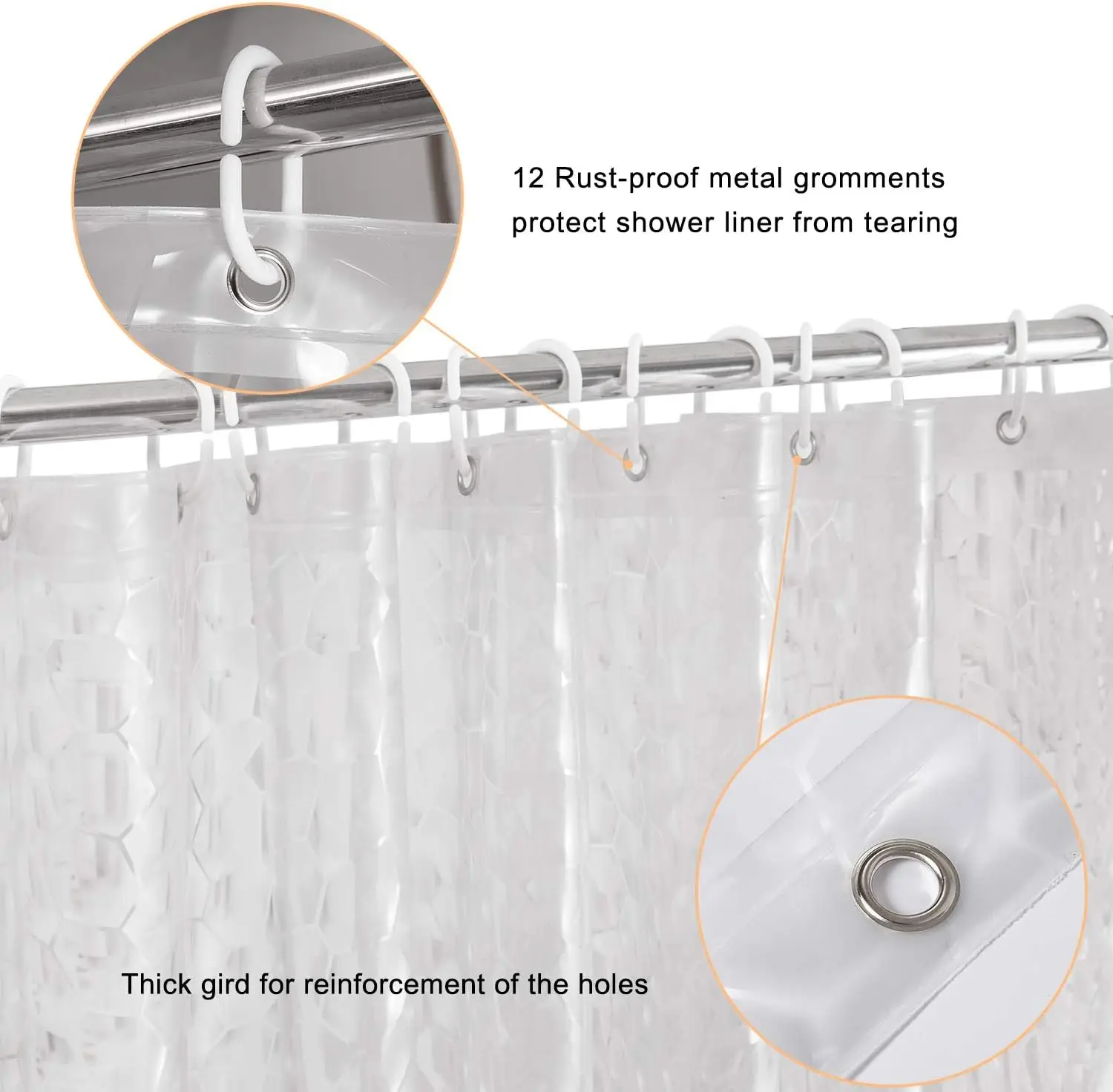 3D Water Cube Shower Curtain L - Shower Curtain Liner 评论和价格