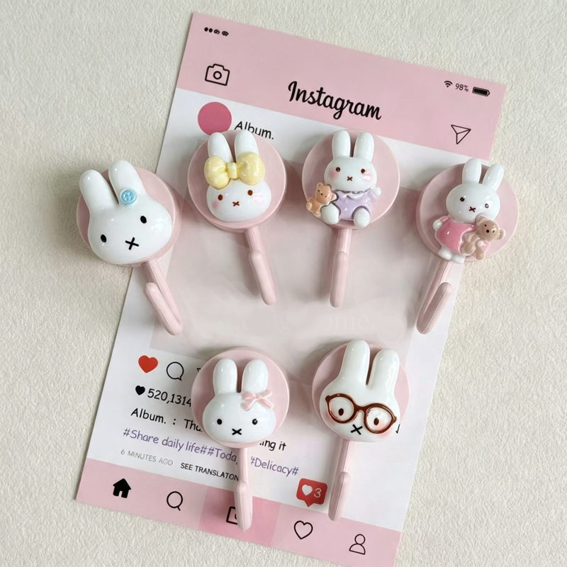 Cute Miffy Self Adhesive Hook  - Home Edit Bathroom Organizer 评论和价格