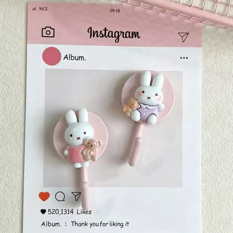 Cute Miffy Self Adhesive Hook  - Home Edit Bathroom Organizer 评论和价格