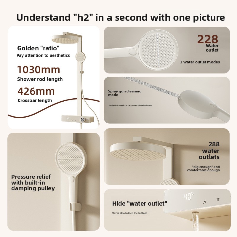 Smart Digital Display Dechlori - Home For Bathroom 评论和价格