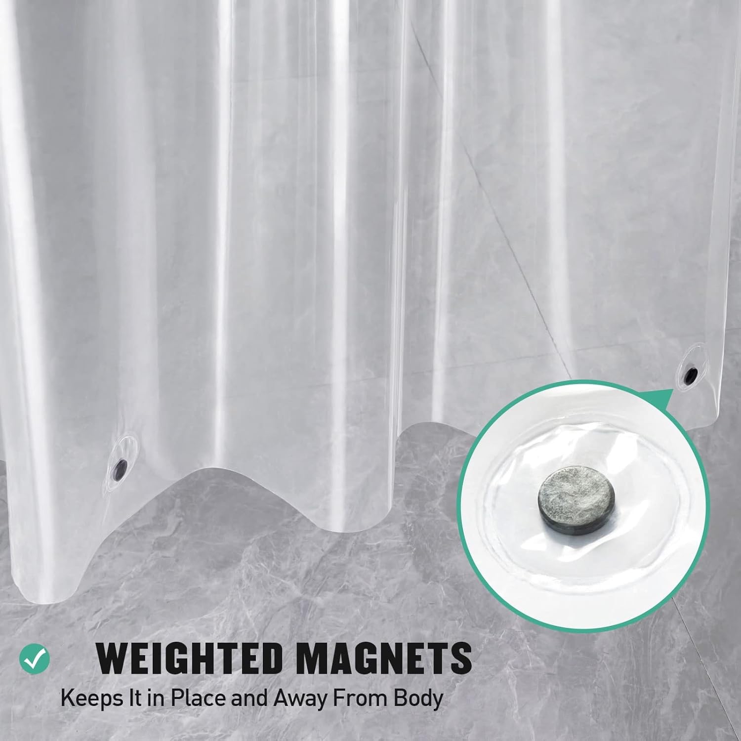 1pc Lightweight Waterproof Cle - Shower Curtain Liner 评论和价格