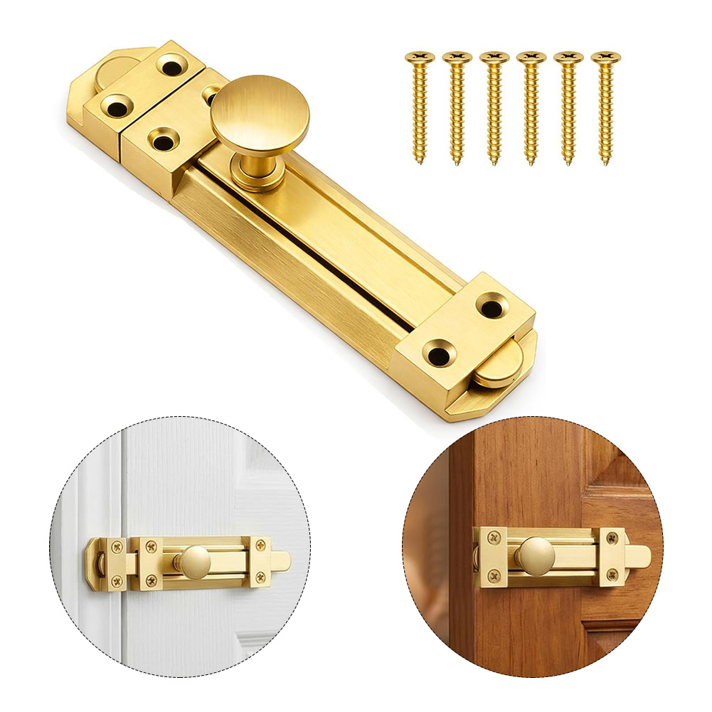 5 Inch Solid Brass Sliding Doo - Home Bathroom Door 评论和价格