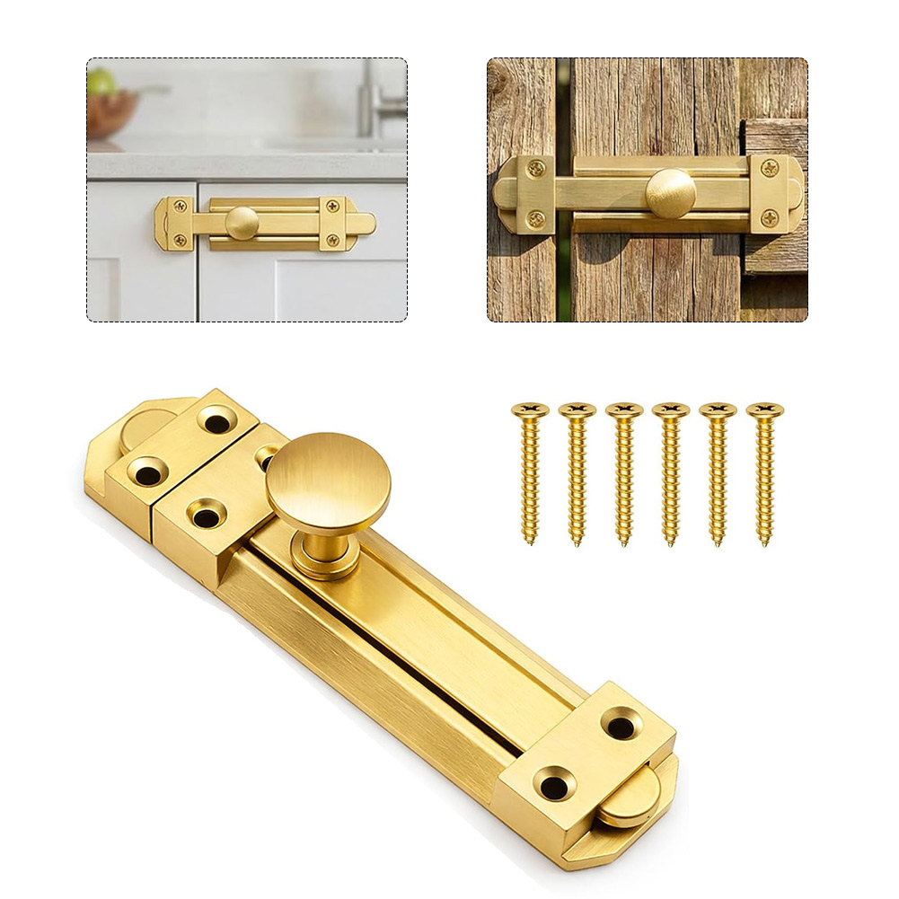 5 Inch Solid Brass Sliding Doo - Home Bathroom Door 评论和价格