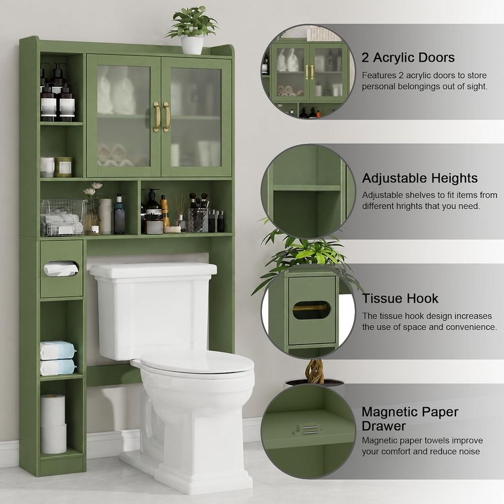 Space-Saving Acrylic Over-the- - Home For Bathroom 评论和价格