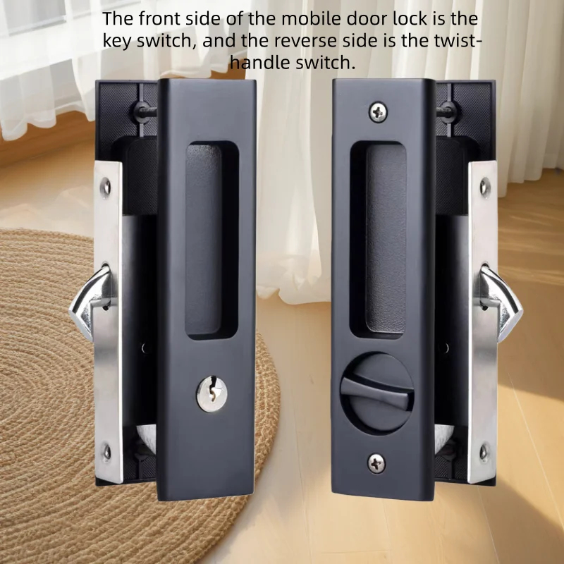 Heavy-Duty Black Sliding Door  - Home Bathroom Door 评论和价格