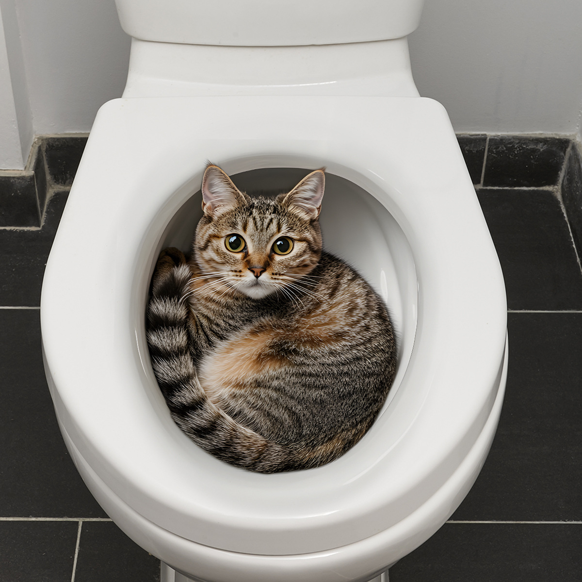 3D Funny Cat Toilet Sticker Ba - Home Center Bathroom Accessories 评论和价格