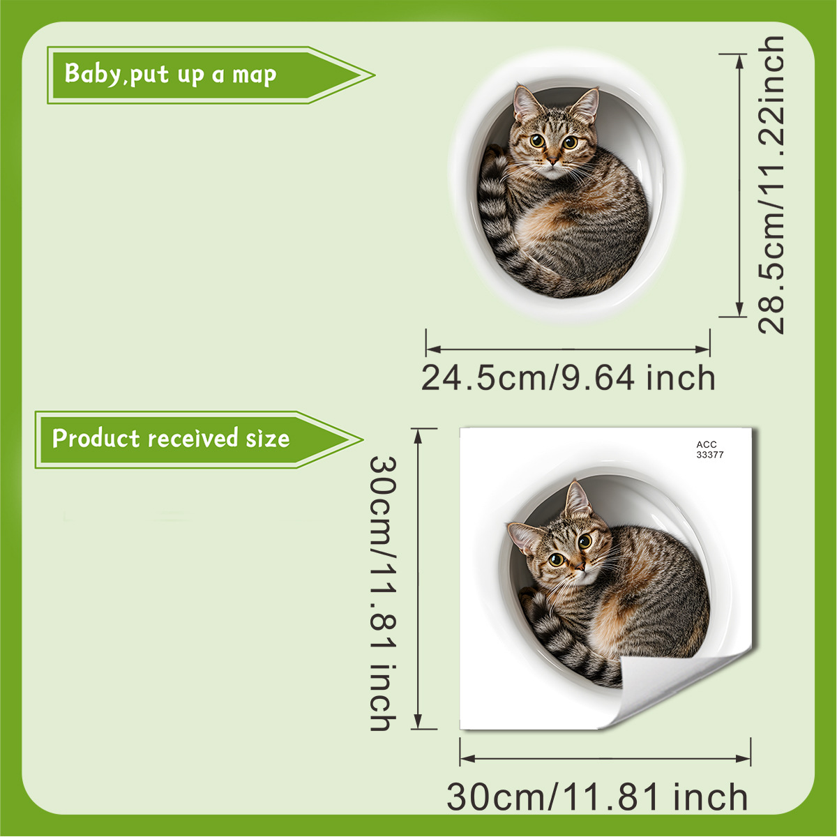 3D Funny Cat Toilet Sticker Ba - Home Center Bathroom Accessories 评论和价格