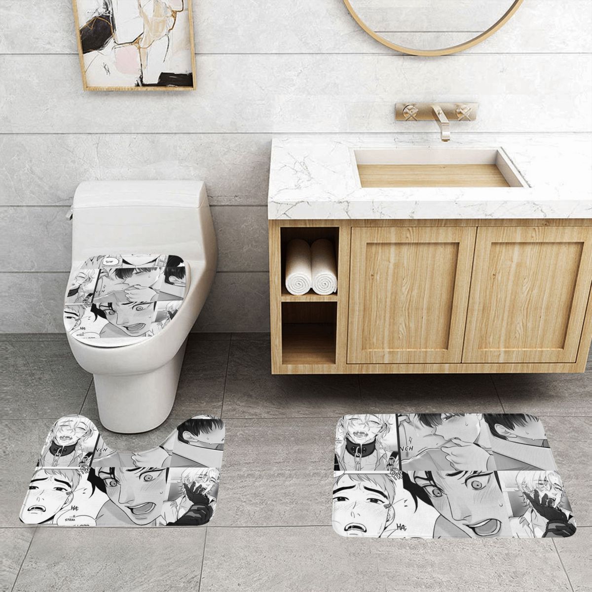 The Good Yaoi Boys 3 Pcs Bath  - Home Goods Bathroom Sets 评论和价格