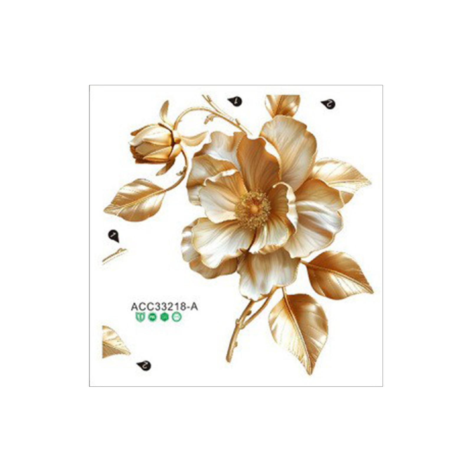 2pcs Floral Toilet Stickers To - Home Of The Year Bathroom 评论和价格