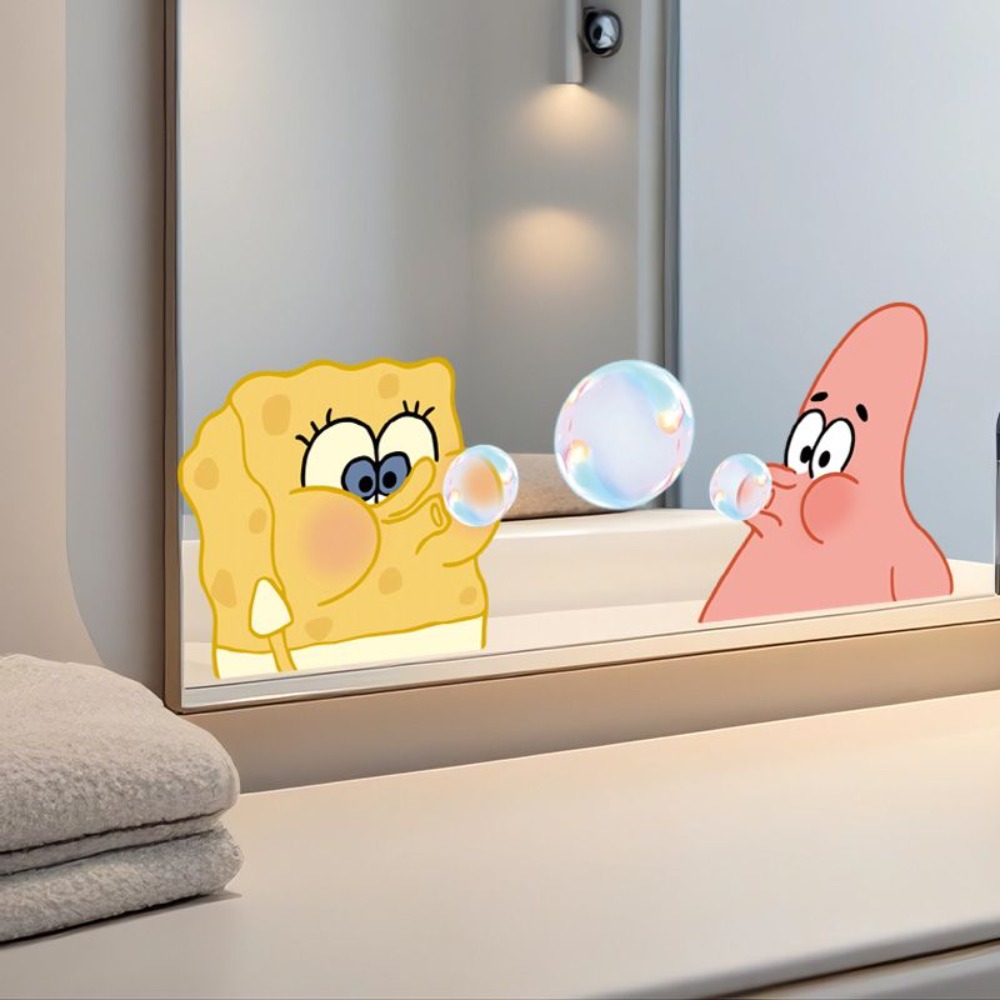 SpongeBob Bathroom Mirror Deca - Home Bathroom Gadgets 评论和价格