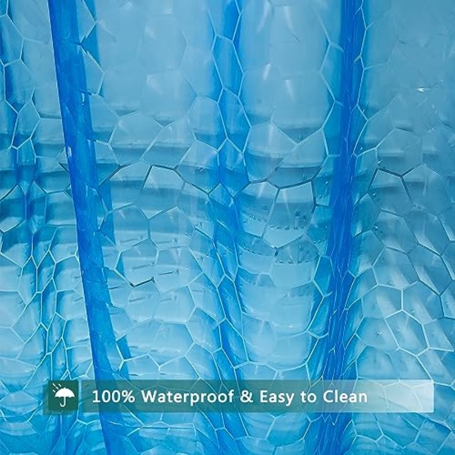 Blue Shower Curtain Liner, 100 - Shower Curtain Liner 评论和价格